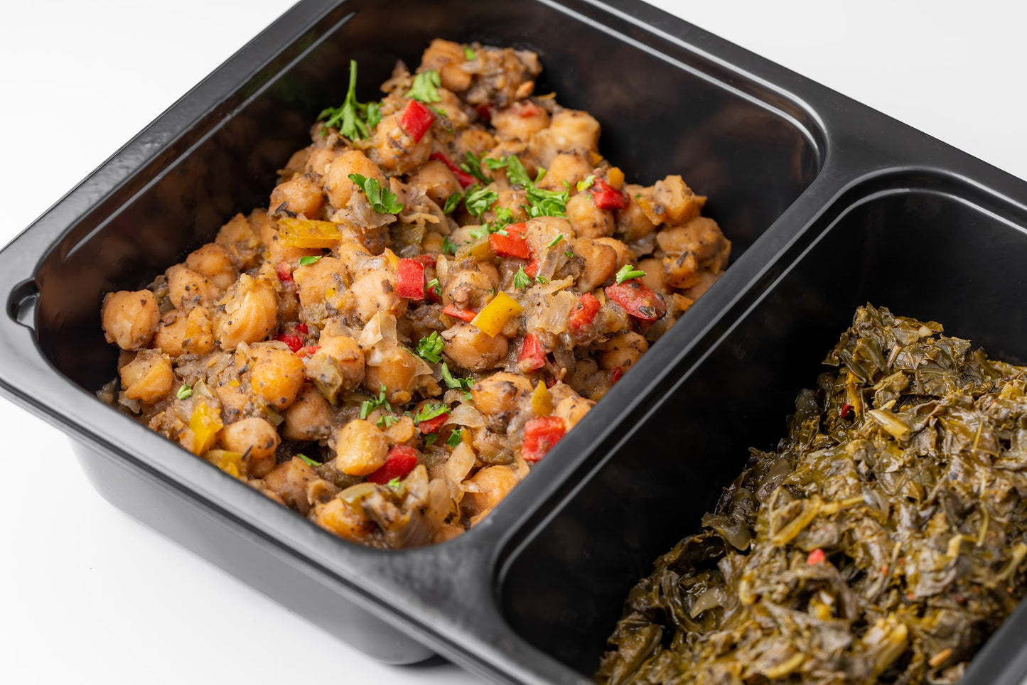 Jamaican Jerk Chickpeas and Braised Greens