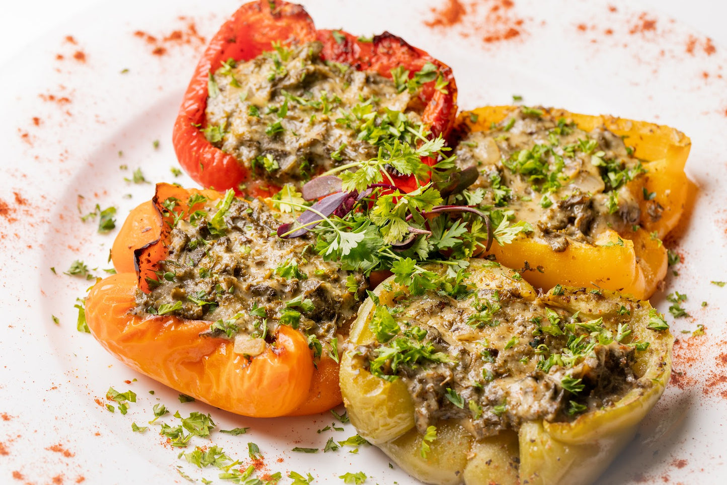 Stuffed Peppers With Romesco Sauce