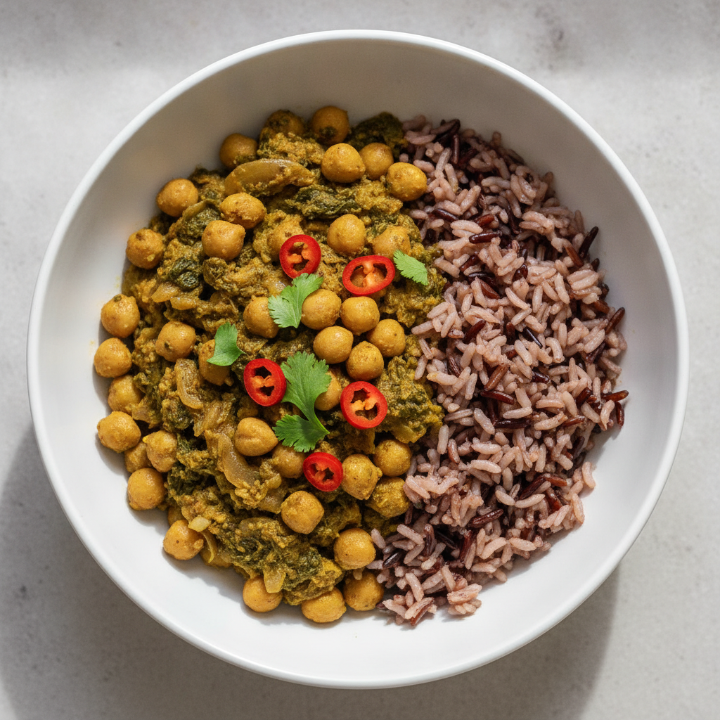 Chana Saag w/ Wild Rice
