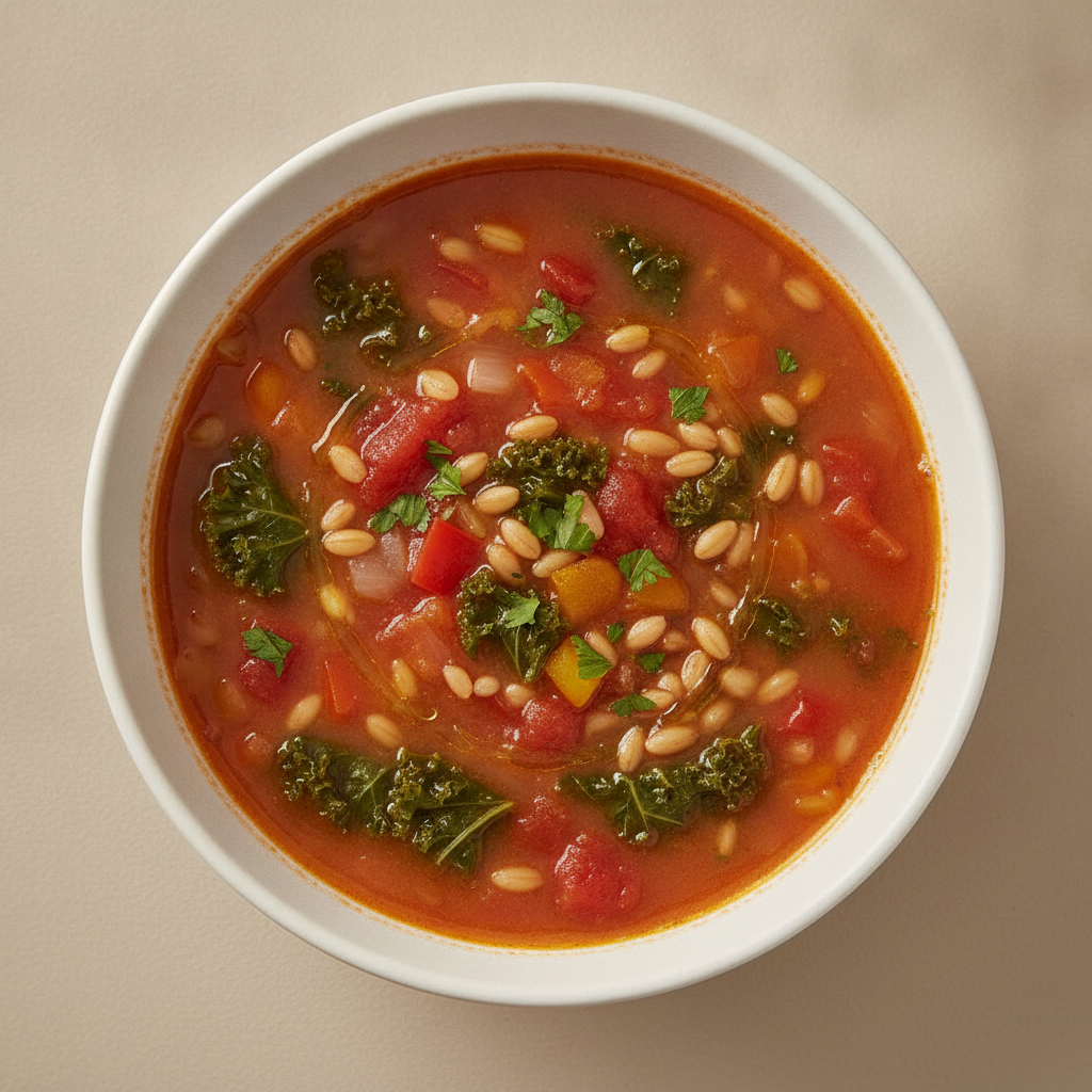 Kale and Kamut Soup - Red
